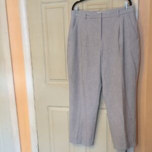 NWOT Abercrombie & Fitch Size 14 Short Curve Love grey Straight Leg Quinn Pants
